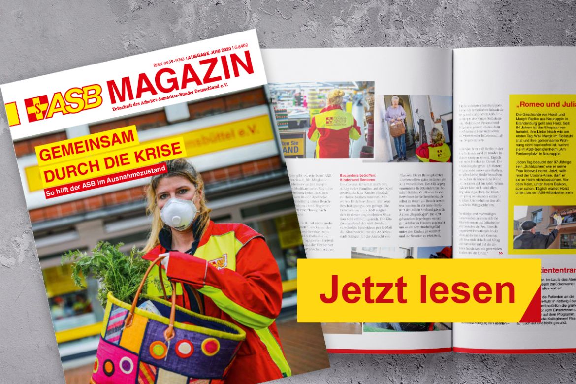 Die Juni-Ausgabe des ASB Magazins ist erschienen