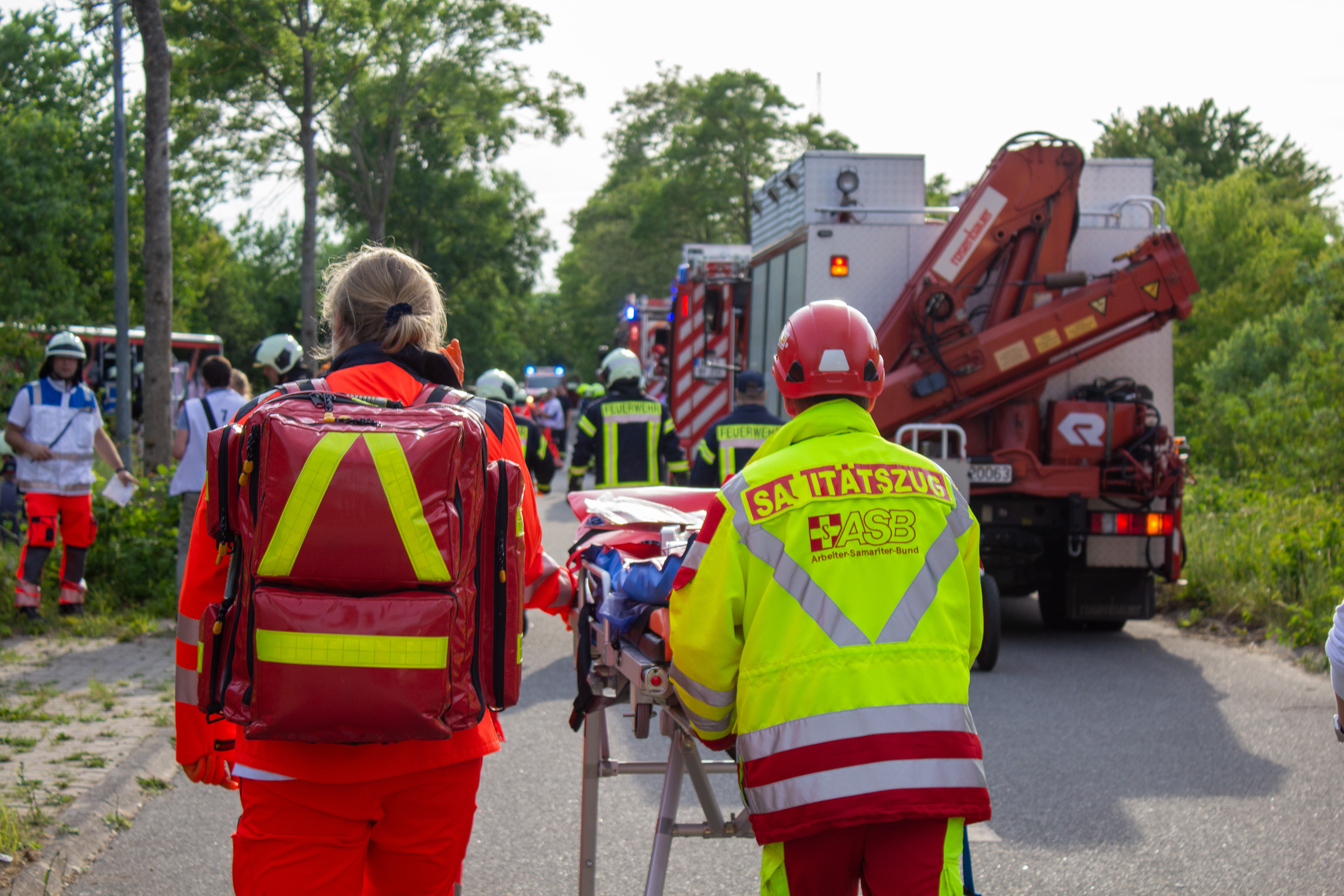 Katastrophenschutzübung in Stralsund