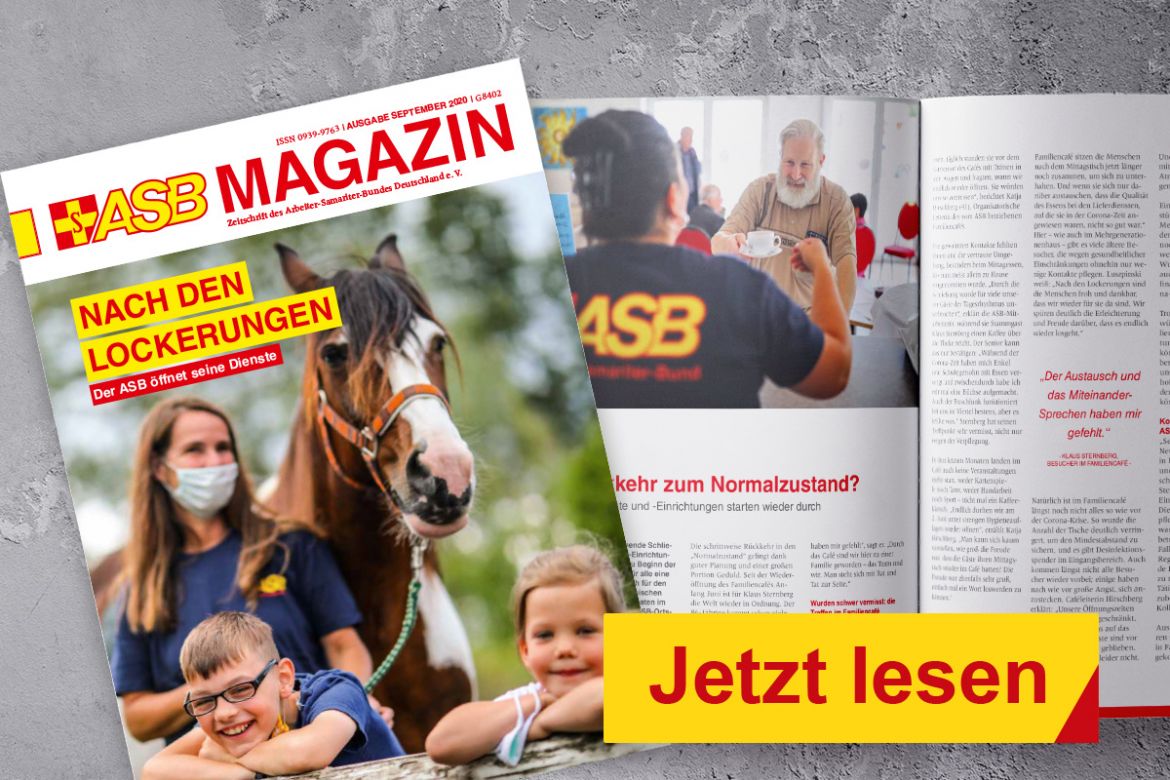 Die September-Ausgabe des ASB Magazins ist erschienen